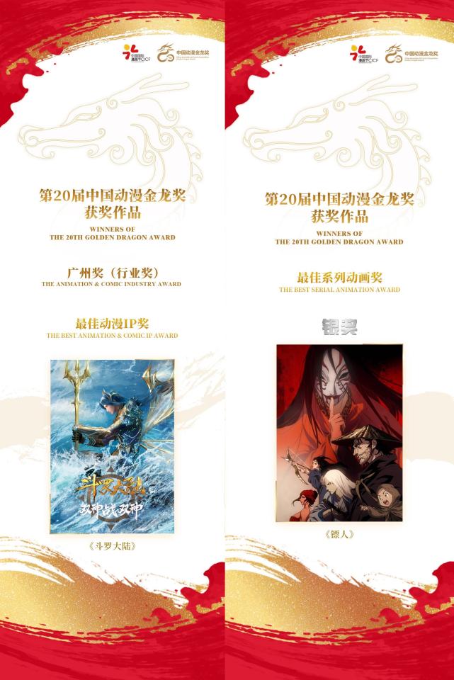 第20届中国动漫金龙奖揭晓 《斗罗大陆》、《镖人》获重要奖项(图1)