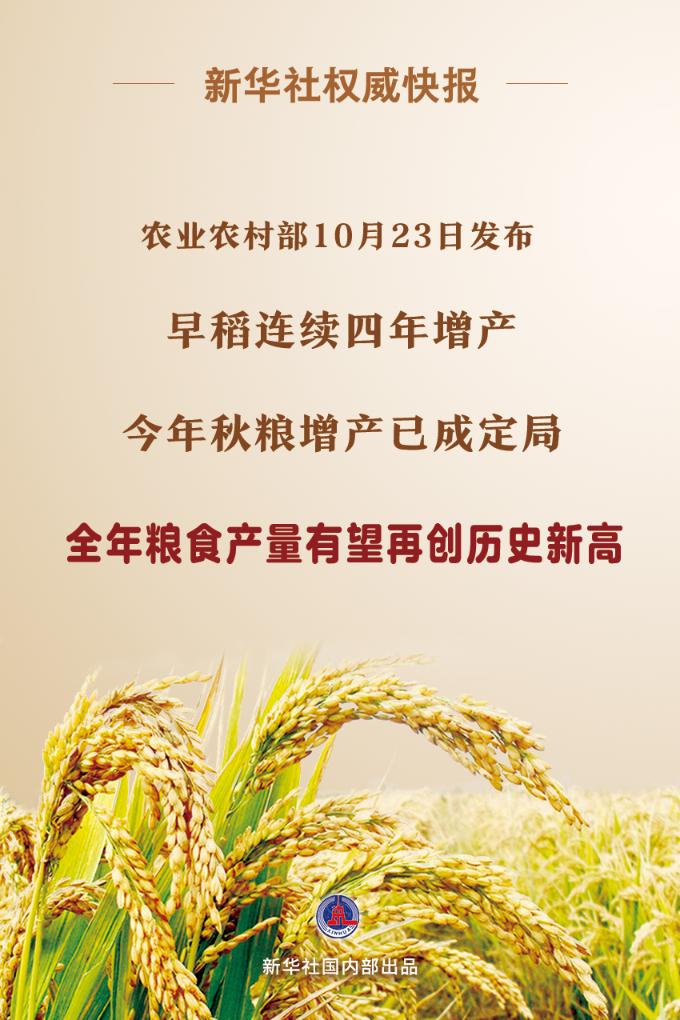 新华社权威快报|今年秋粮增产已成定局(图1)
