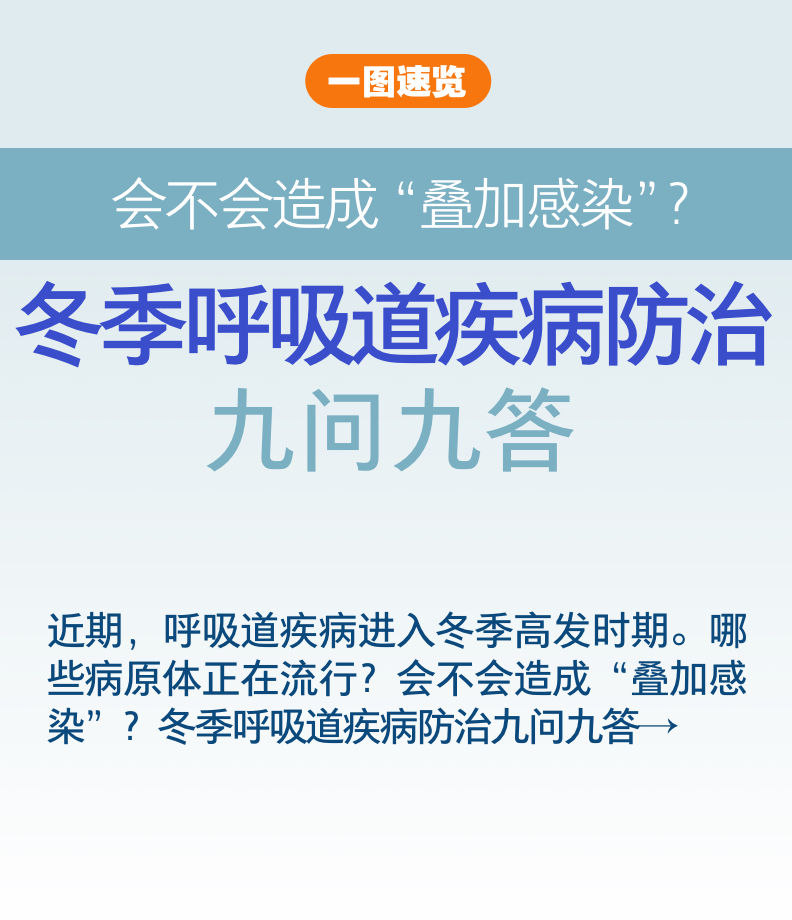 一图速览｜会不会造成叠加感染？冬季呼吸道疾病防治九问九答