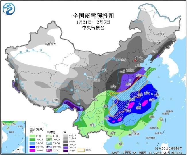 2009年以来最强雨雪过程来袭 警惕对春运影响(图1)