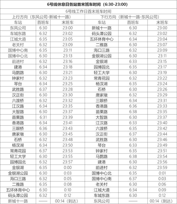 武汉地铁线路图2024高清版+武汉地铁时间表2024