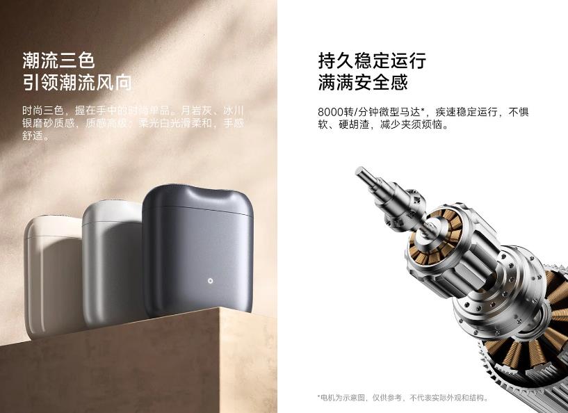 小米推出米家电动剃须刀S200：智能、强大、可放入口袋(图1)